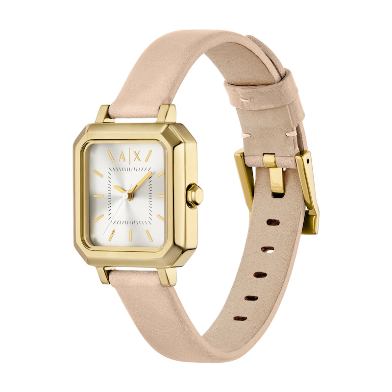Main Image 2 of Armani Exchange Women's Three-Hand Nude Leather Watch and Bracelet Gift Set