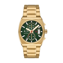 Armani Exchange Men's Chronograph Gold-Tone Stainless Steel Watch