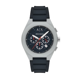 Armani Exchange Men's Sync Chronograph Gray Silicone Watch
