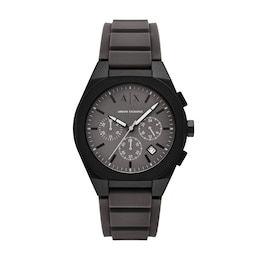 Armani Exchange Men's Sync Chronograph Gray Silicone Watch