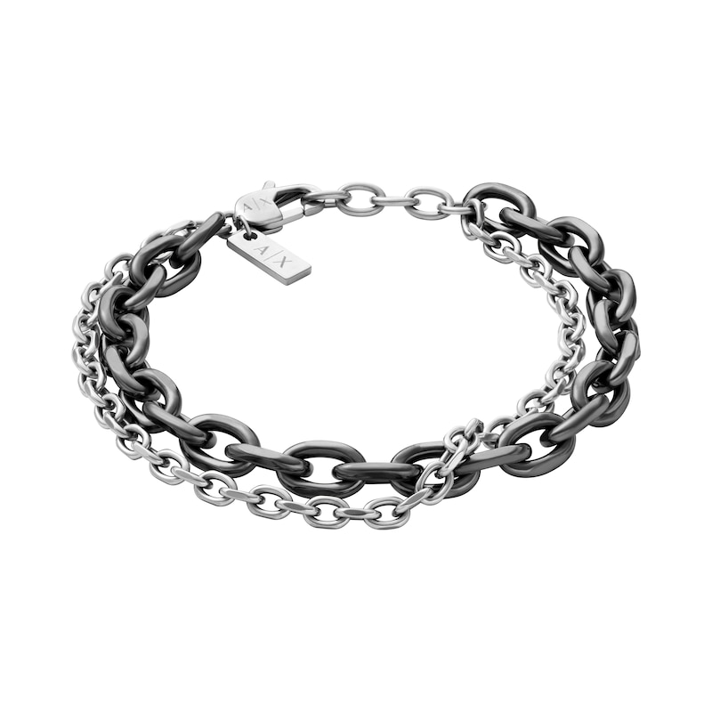 Main Image 1 of Armani Exchange Men's Two-Tone Double Chain Bracelet