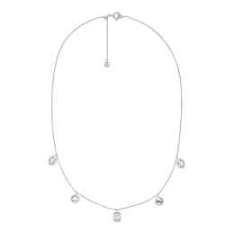 Michael Kors Women's Silver-Tone Crystal Station Necklace