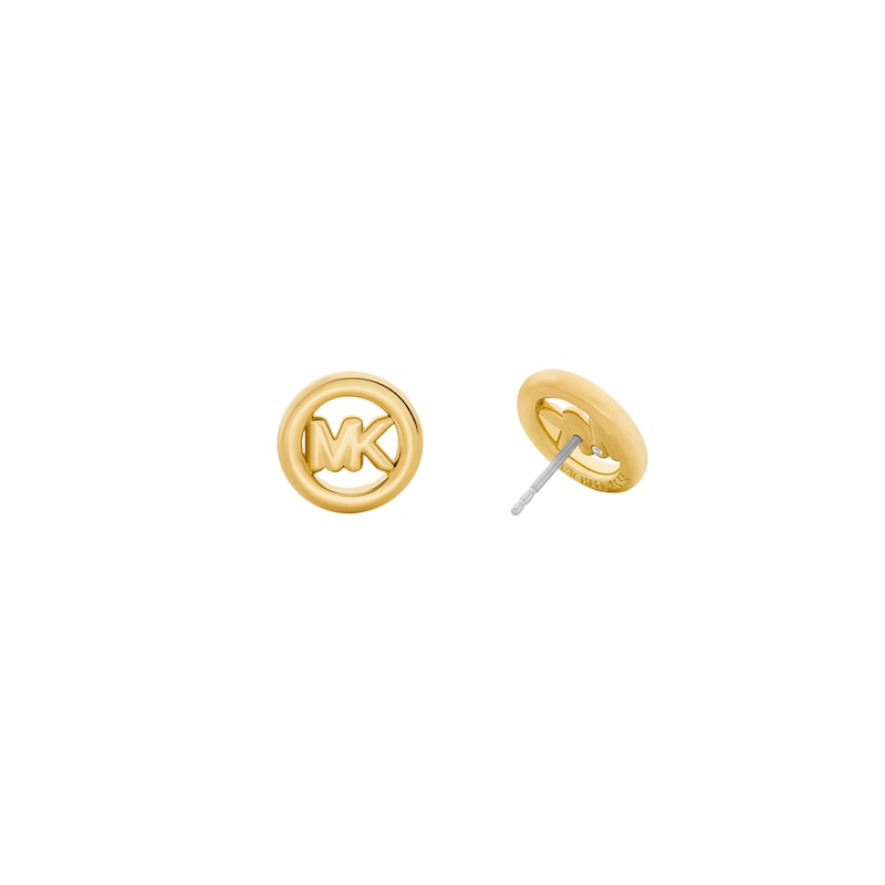 Main Image 2 of Michael Kors Women's Gold-Tone MK Logo Stud Earrings