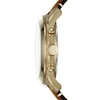 Thumbnail Image 2 of Fossil Grant Men's Yellow Gold Plate Blue Dial Brown Leather Strap Watch