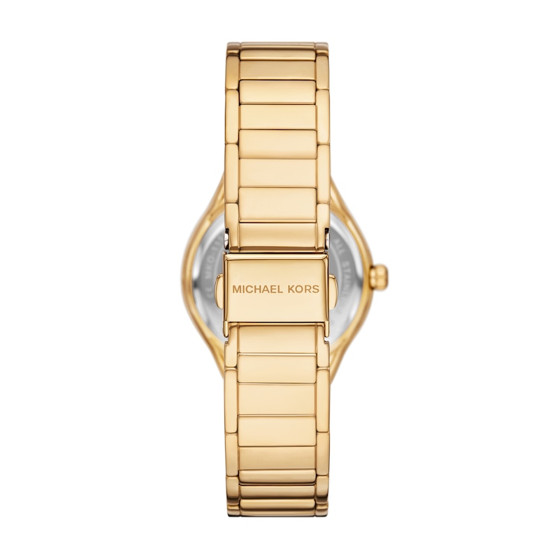Main Image 3 of Michael Kors Silvia Women's Yellow Gold Plate White Crystal Dial Bracelet Watch