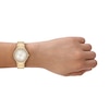 Thumbnail Image 4 of Michael Kors Silvia Women's Yellow Gold Plate White Crystal Dial Bracelet Watch