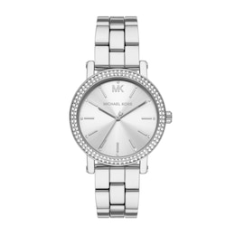 Michael Kors Corey Women's Stainless Steel Silver Tone Bracelet Watch