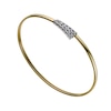 Together Silver & 9ct Bonded Gold Cubic Zirconia Bangle