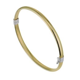 Together Silver & 9ct Bonded Yellow Gold Bangle