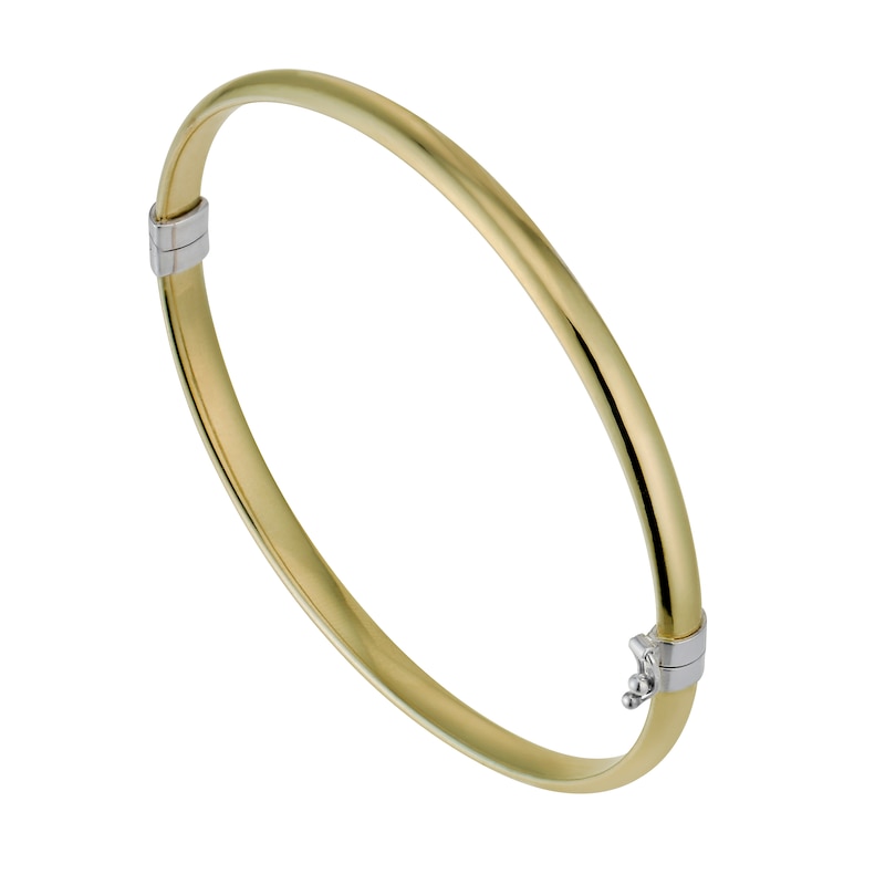 Main Image 1 of Together Silver & 9ct Bonded Yellow Gold Bangle