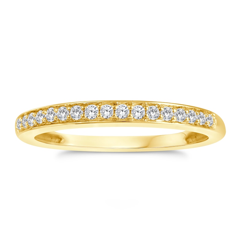 Main Image 1 of Perfect Fit 9ct Yellow Gold Eternity 0.13ct Diamond Ring