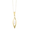 Thumbnail Image 1 of 9ct Yellow Gold Cultured Freshwater Pearl Wavy Cage Pendant