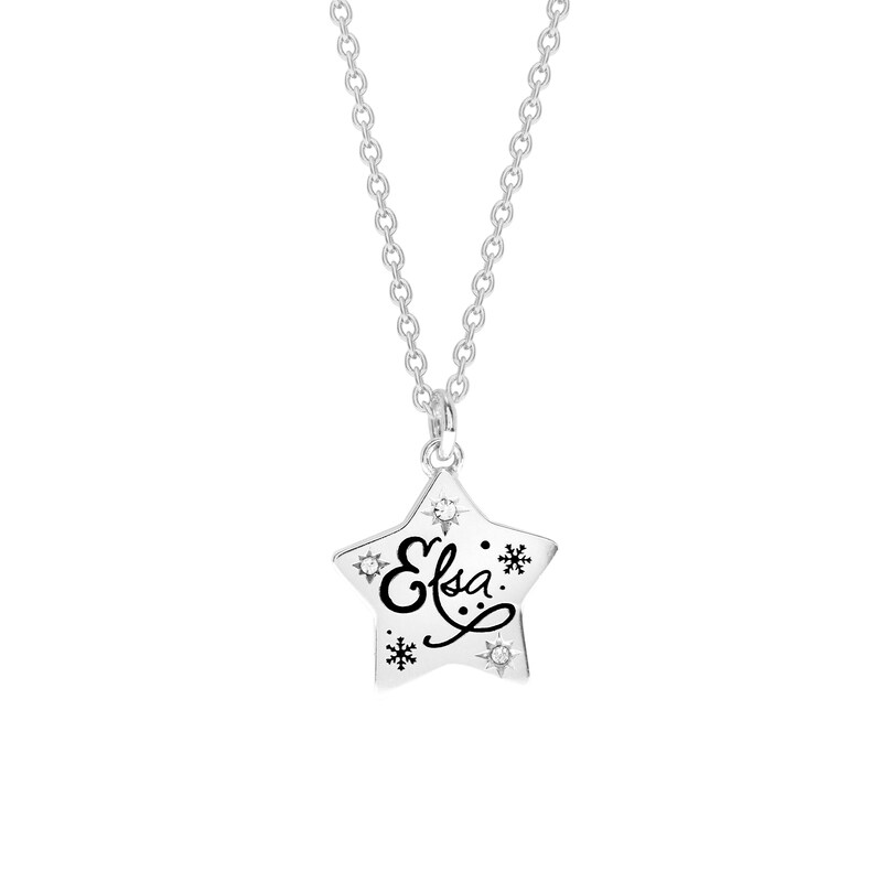 Disney Children's Frozen Silver Star Pendant
