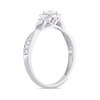 Thumbnail Image 1 of 9ct White Gold 0.33ct Total Diamond Solitaire Twist Ring