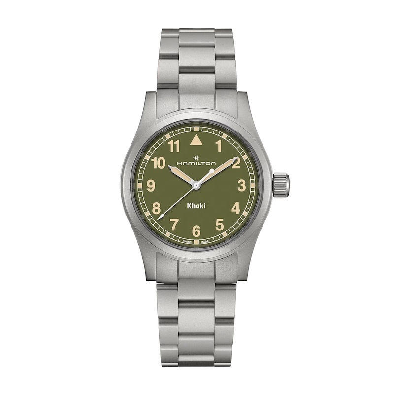 Main Image 1 of Hamilton Khaki Field Quartz 38mm Green Dial & Stainless Steel Watch
