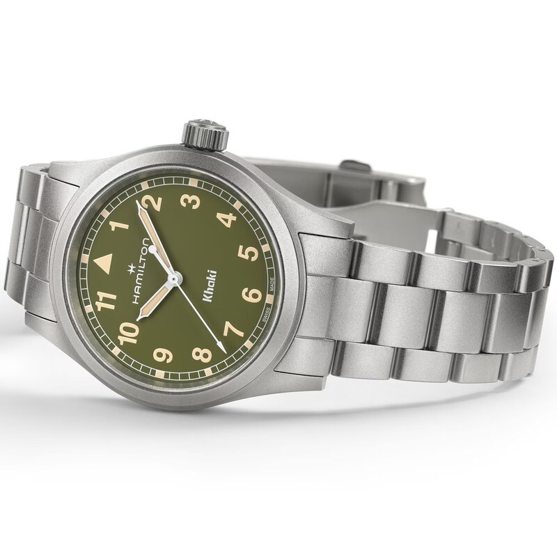 Main Image 3 of Hamilton Khaki Field Quartz 38mm Green Dial & Stainless Steel Watch