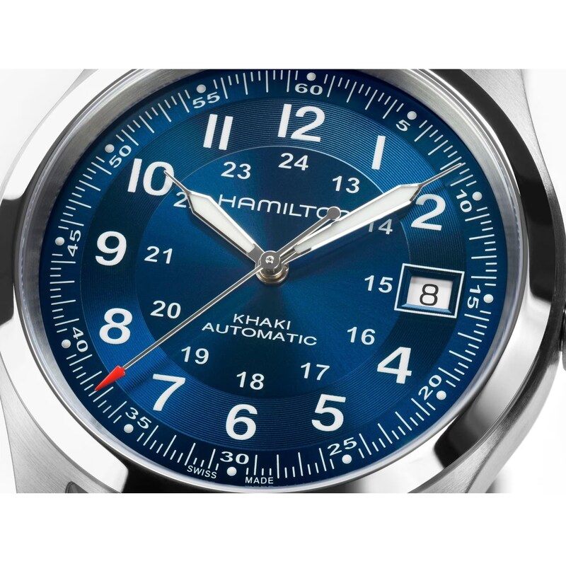Main Image 4 of Hamilton Khaki Field Automatic 38mm Blue Dial & Stainless Steel Watch