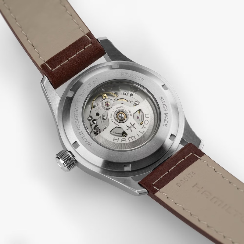 Main Image 2 of Hamilton Khaki Field Automatic 42mm Blue Dial & Brown Leather Strap Watch