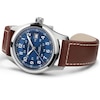 Thumbnail Image 4 of Hamilton Khaki Field Automatic 42mm Blue Dial & Brown Leather Strap Watch