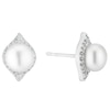 Thumbnail Image 1 of Sterling Silver Cultured Freshwater Pearl Marquise Earrings