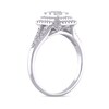 Thumbnail Image 1 of 9ct White Gold 0.50ct Total Diamond Emerald Shaped Ring