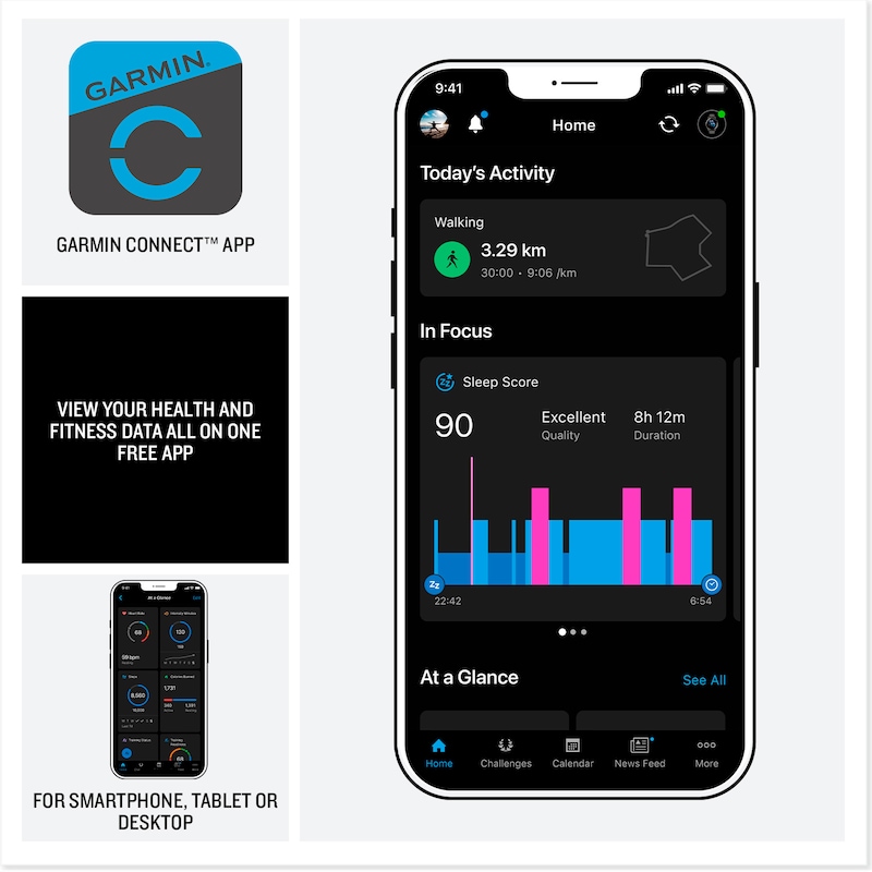 Main Image 5 of Garmin Vivoactive 6 Black Silicone Band Watch