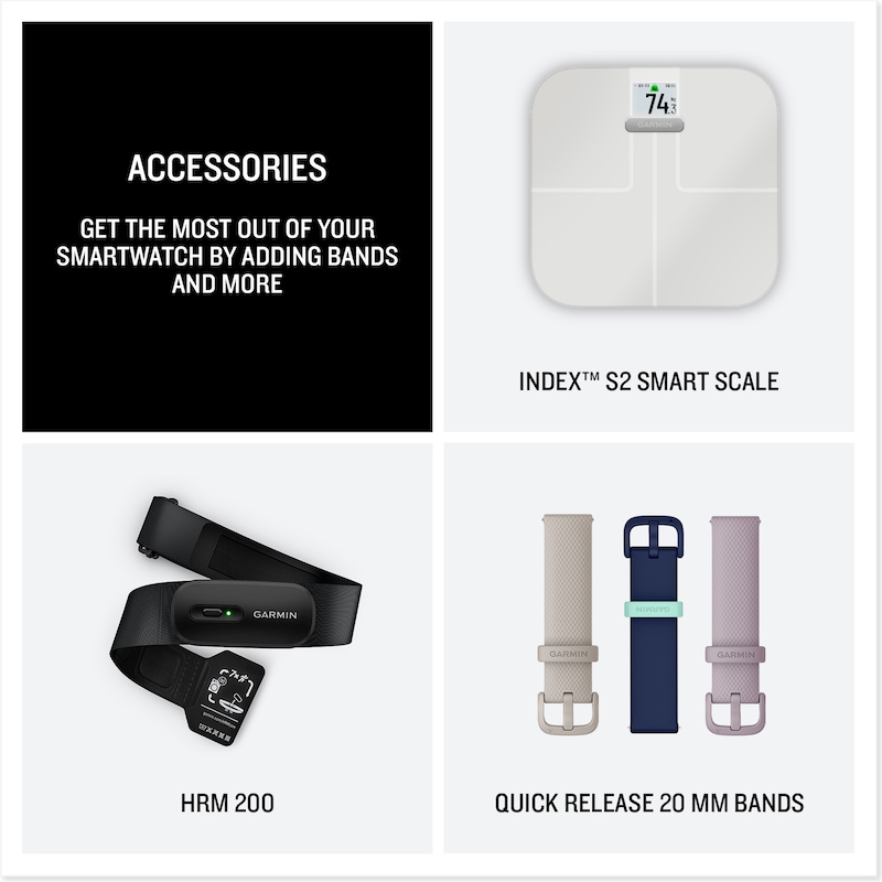 Main Image 6 of Garmin Vivoactive 6 Bone Silicone Band Watch