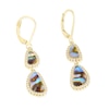 Thumbnail Image 2 of Sterling Silver Gold Plated Abalone & Cubic Zirconia Drop Earrings