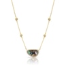 Thumbnail Image 1 of Sterling Silver Gold Plated Abalone & Cubic Zirconia Doublet Pendant Necklace