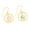 Thumbnail Image 2 of Sterling Silver Gold Plated Abalone Drop Diamond Cut Earrings