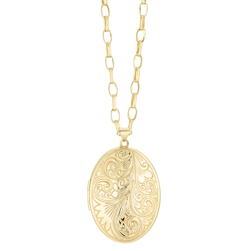 Main Image 1 of 9ct Yellow Gold Extra Large 38mm Dome Locket