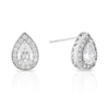 Thumbnail Image 1 of Sterling Silver Rhodium Plated Cubic Zirconia Teardrop Stud Earrings