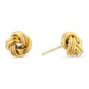 Thumbnail Image 1 of Sterling Silver Gold Plated 12mm Knot Stud Earrings