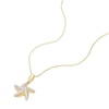 Thumbnail Image 2 of 9ct Yellow Gold Cubic Zirconia Starfish Pendant Necklace