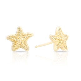 9ct Yellow Gold Starfish Stud Earrings