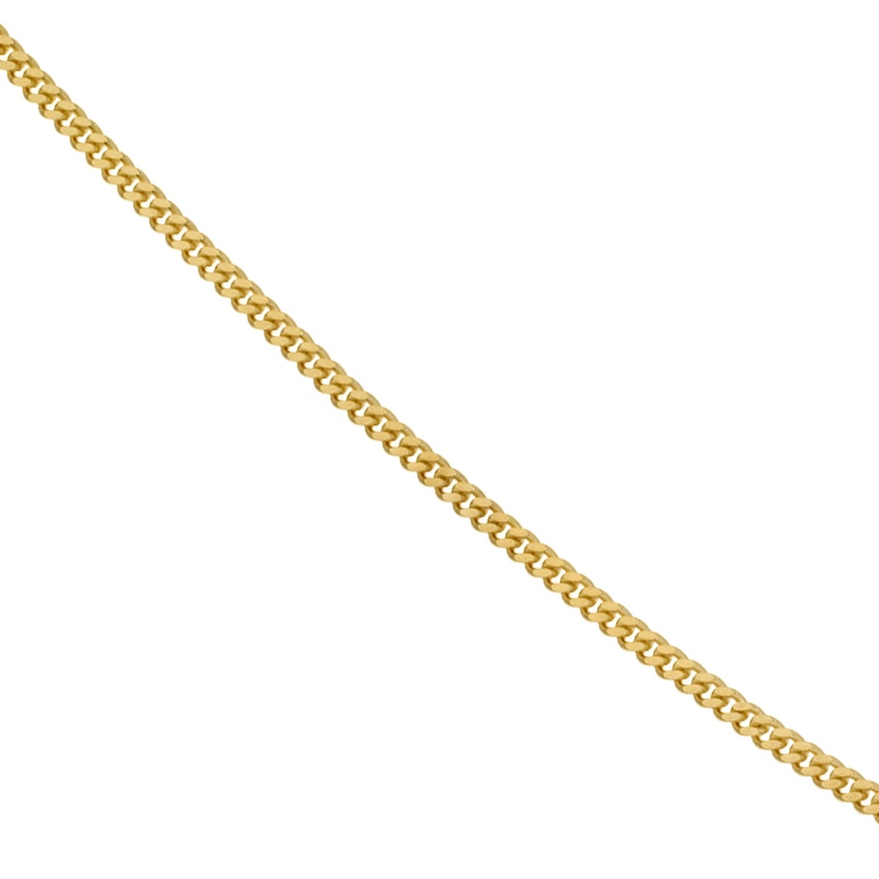 Main Image 1 of 9ct Yellow Gold Solid 20" Dainty Curb Chain