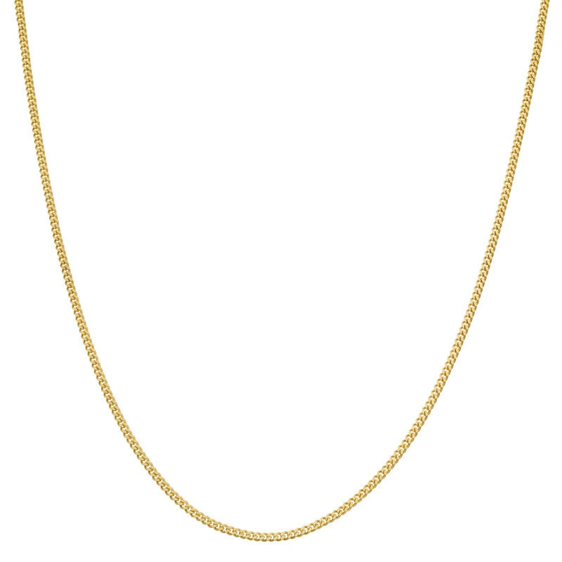 9ct Yellow Solid Gold 20 Inch Dainty Curb Chain