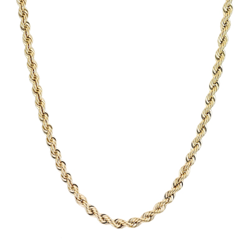 Main Image 2 of 9ct Yellow Gold 20" Rope Chain