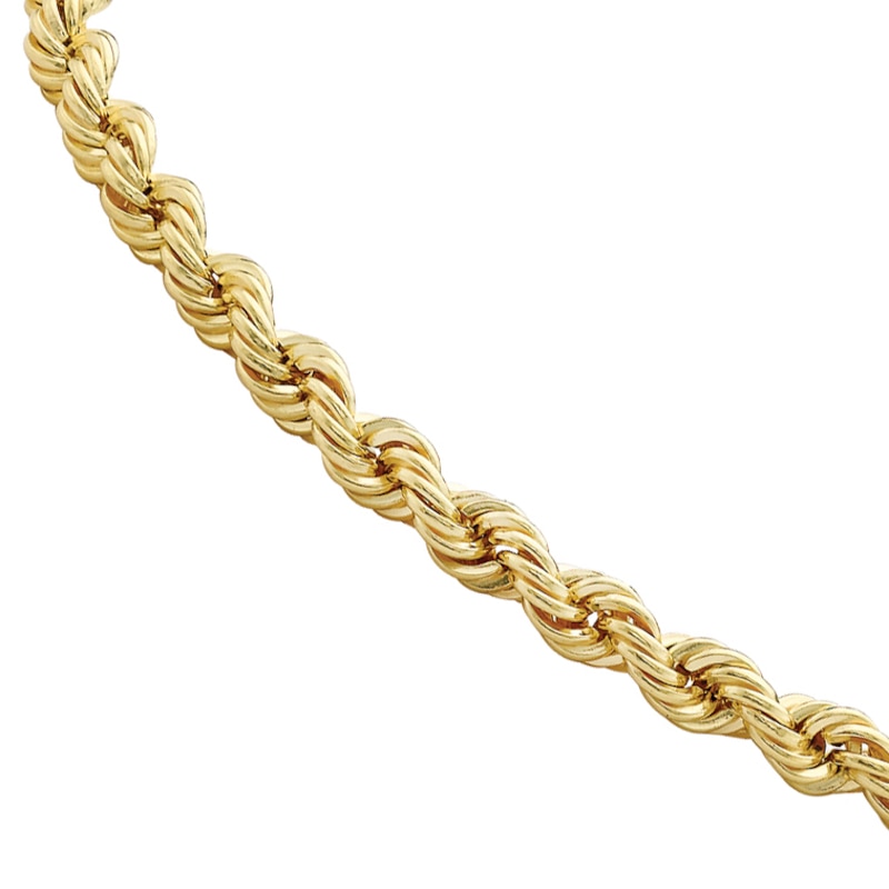 9ct Yellow & White Gold 8 Inch Rope Chain Bracelet