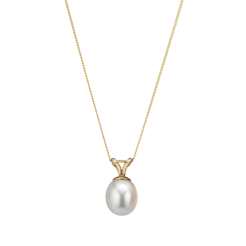 9ct Yellow Gold 18 Inch Culture Freshwater Pearl Pendant