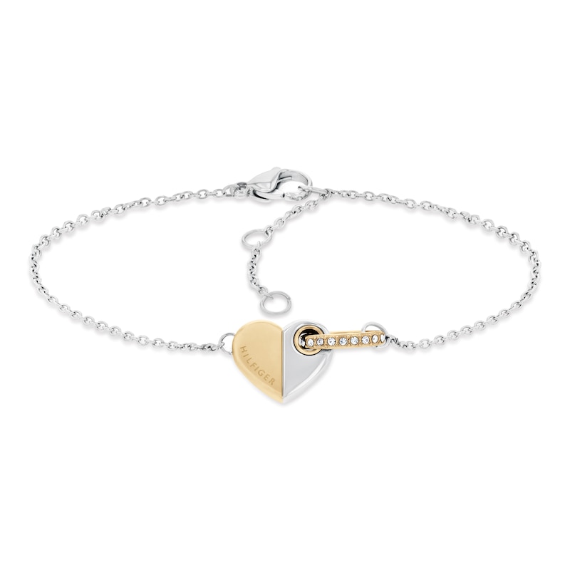 Main Image 3 of Tommy Hilfiger Women's Two Tone Watch & Heart Pendant Bracelet Gift Set