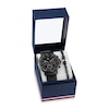 Thumbnail Image 1 of Tommy Hilfiger Men's Black IP Watch & Chain Link Bracelet Gift Set
