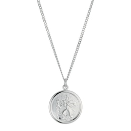 Sterling Silver 18" St Christopher Necklace