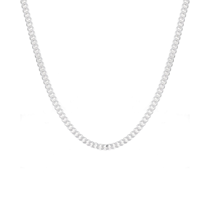 Main Image 1 of Sterling Silver 24" 3mm Curb Chain