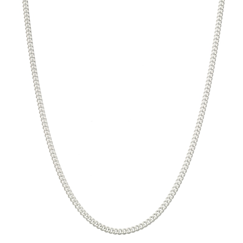 Main Image 2 of Sterling Silver 20" 2mm Dainty Curb Chain