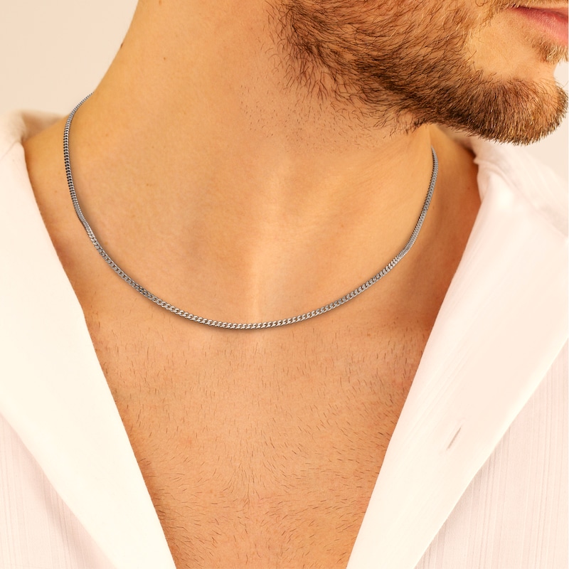 Main Image 4 of Sterling Silver 20" 2mm Dainty Curb Chain