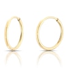 Thumbnail Image 1 of 9ct Yellow Gold 10mm Ridged Sleeper Hoop Earrings
