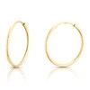 Thumbnail Image 1 of 9ct Yellow Gold 15mm Ridged Sleeper Hoop Earrings