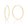 Thumbnail Image 1 of 9ct Yellow Gold 20mm Ridged Sleeper Hoop Earrings