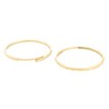Thumbnail Image 2 of 9ct Yellow Gold 20mm Ridged Sleeper Hoop Earrings